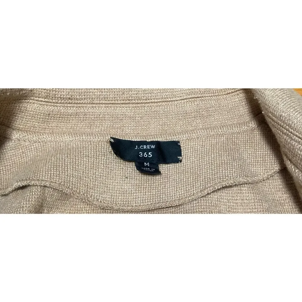 J.Crew 365 Women M Juliette Collarless Wool Blend Open Sweater Blazer Cardigan